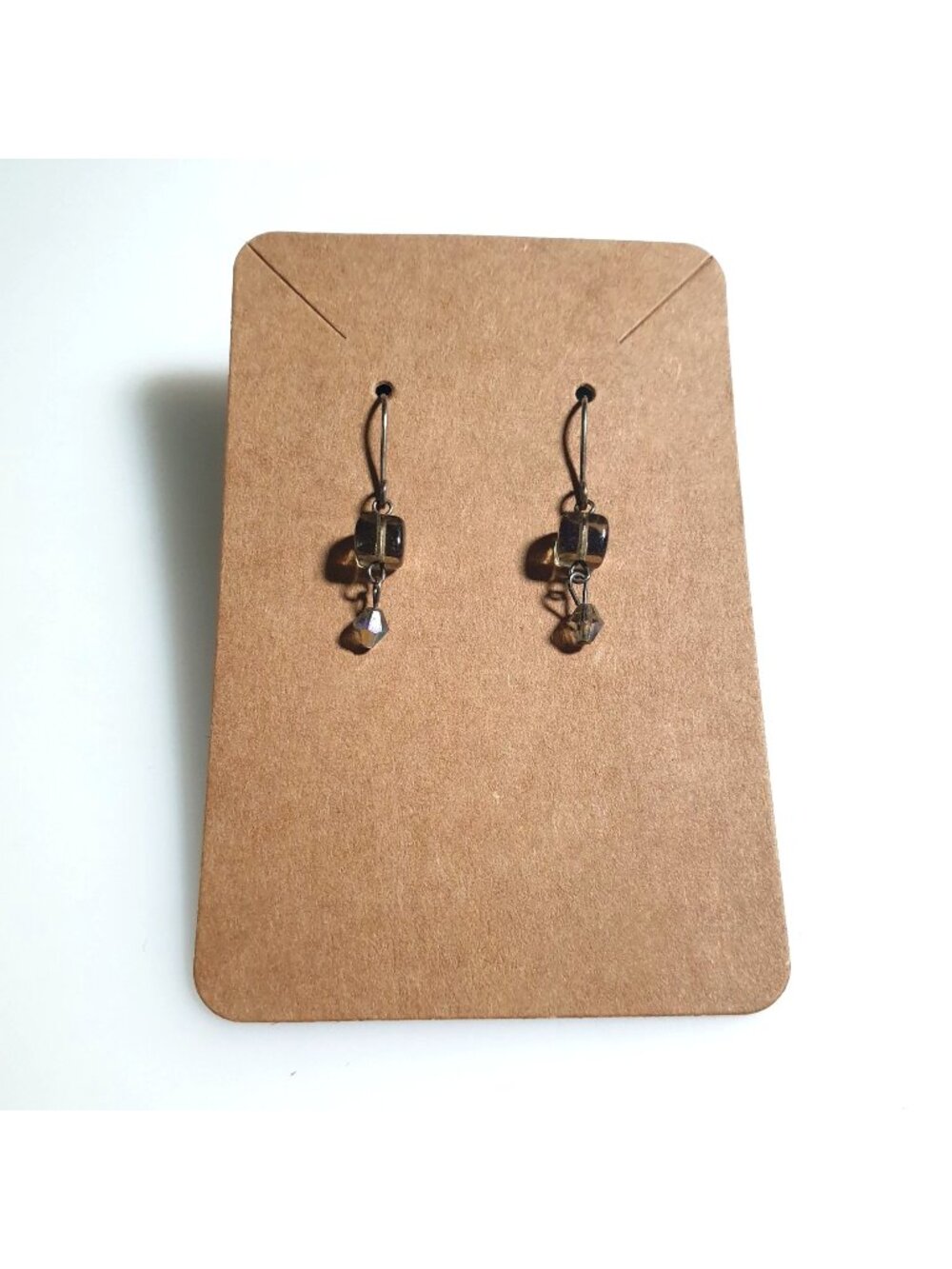 Crystal Glass Drop Earrings Beads Hook Dangle Lightweight Minimalist Gift